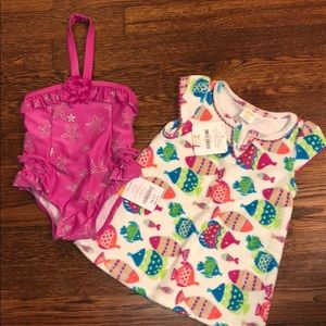 Gymboree-BRAND NEW Bathing Suit & Coverup
